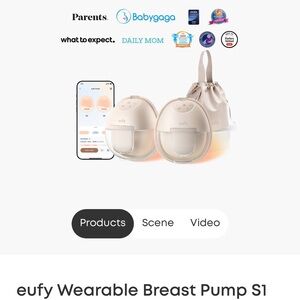 eufy Wearable Breast Pump S1 — Cream Hands-Free Pump